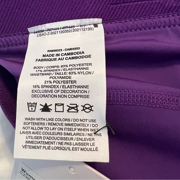 Nike Pro‎ Shorts Midrise 3" Inseam Purple Cosmos Women Size XXL New With Tags - Picture 4 of 6